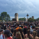 Everyone waiting to get back in after the evaculation (Photo by Kyle Ryan)